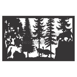 Forest Wildlife Layered Panel Laser Cut File, Ready to Cut