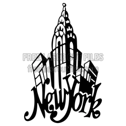 New York City Skyline Wall Decor Laser Cut File