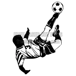 Soccer Freestyle Kick Clipart Laser Cut File