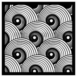 Abstract Geometric Wave Panel, Free Laser Cut Design