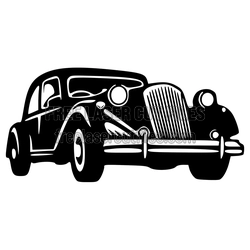Classic Vintage Car Silhouette Laser Cut File, Ready to Cut