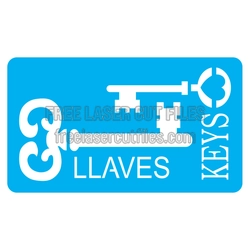 Decorative Keys Stencil Ready to Cut Laser File