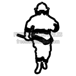 Firefighter Silhouette Clipart, Ready to Cut Laser File