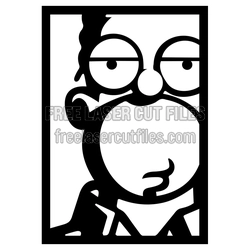 Homer Simpson Clipart Laser Cut Design for DIY Decor