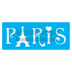 Paris Split Letter Stencil with Eiffel Tower Accent