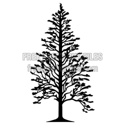 Pine Tree Silhouette Laser Cut File, Ready to Cut