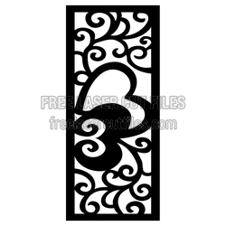 Decorative Swirl Screen Panel Template for Laser Cutting