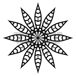 Layered Mandala Flower Laser Cut File, Ready to Cut