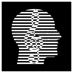 Music Note Head Silhouette Laser Cut Design