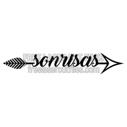 Sonrisas Arrow Sign Ready to Cut Free Laser File