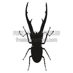 Stag Beetle Silhouette Laser Cut File for Craft Projects