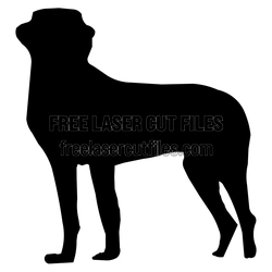 Standing Dog Silhouette Laser Cut File, Ready to Cut