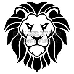 Bold Lion Face SVG, Free Laser Cut Design