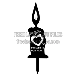 Heart Candle Stake Laser Cut Design for Memorial Decor