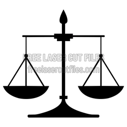 Justice Balance Scales Symbol Laser Cut Template