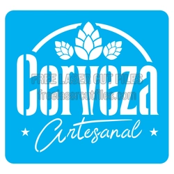Cerveza Artisan Stencil Design for Laser Cutting