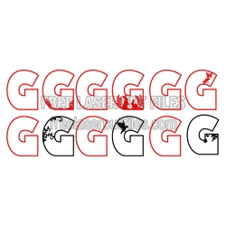 Decorative G Monogram Letter Set, Laser Cut File