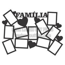 Family Collage Photo Frame Laser Cut Template