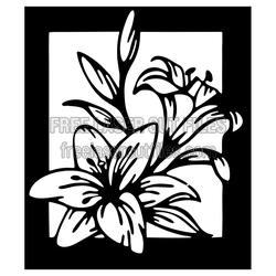 Floral Lily Panel Design Ready to Cut for Laser Cutting