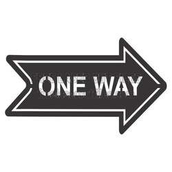 One Way Arrow Sign Laser Cut File for Workshop Decor