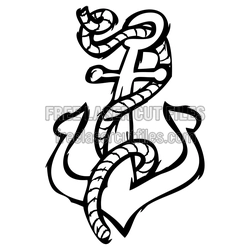 Anchor and Rope Silhouette Laser Cut Sign