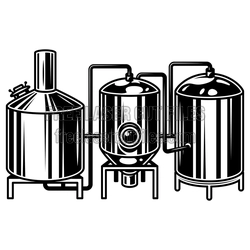 Brewing Machine Clipart Laser Cut Design, Ready to Cut