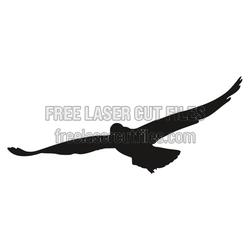 Flying Bird Silhouette Laser Cut File, Ready to Cut