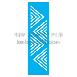Geometric Chevron Stencil Pattern for Laser Cutting