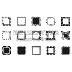 Openwork Square Frame Set for Laser Cutting, Ready to Cut