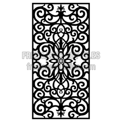 Ornamental Floral Panel Door Screen Ready to Cut