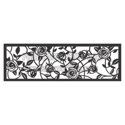 Rose Vine Decorative Panel Laser Cut File