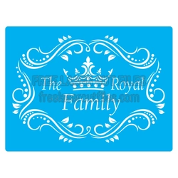 Royal Family Ornamental Monogram Frame SVG Laser Cut File