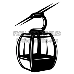 Ski Lift Clipart Laser Cut Design, Ready to Cut