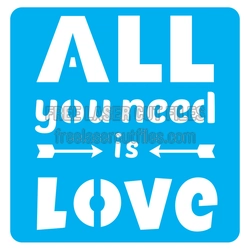 All You Need Is Love Laser Cut Sign Design