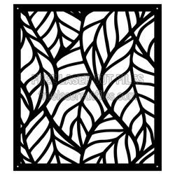 Decorative Leaf Screen Panel Laser Cut Template