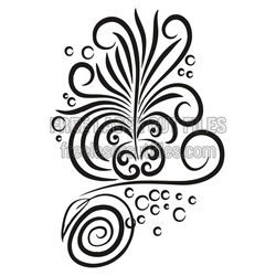 Ornamental Swirl Floral Panel Laser Cut File