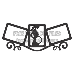 Pregnant Woman Photo Frame Trio Laser Cut Design