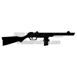 Rifle Silhouette Ready to Cut Free Laser File