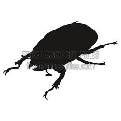 Beetle Silhouette Laser Cut File, Ready to Cut Bug Design