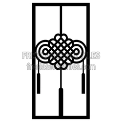 Decorative Door Screen Panel Pattern, Laser Ready Cut File