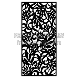 Decorative Floral Door Panel Laser Cut Pattern