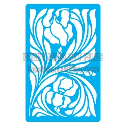 Floral Stencil Panel for Laser Cutting, Decorative Cut File