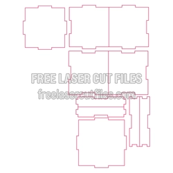 Laser Cut Box Template with Lid, Ready to Cut Free DXF SVG