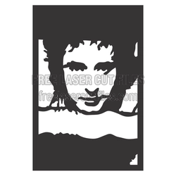 Abstract Face Portrait Laser Cut File, Ready to Cut Decor