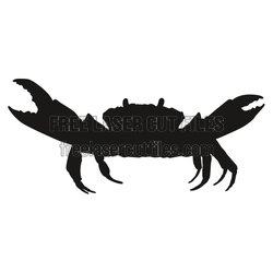 Crab Silhouette Laser Cut File for DIY Ocean Decor