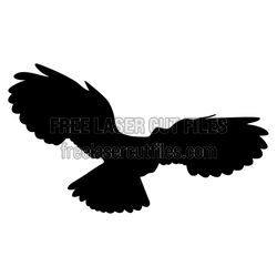 Flying Bird Silhouette Laser Cut File, Ready to Cut