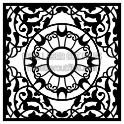 Ornamental Door Panel Pattern for Laser Cutting