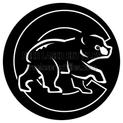 Chicago Cubs Bear Logo Baseball SVG Cut File