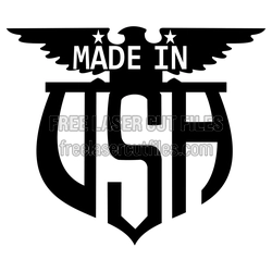 Made in USA Eagle Shield Sign Ready to Cut