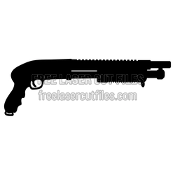 Shotgun Silhouette Laser Cut File, Ready to Cut